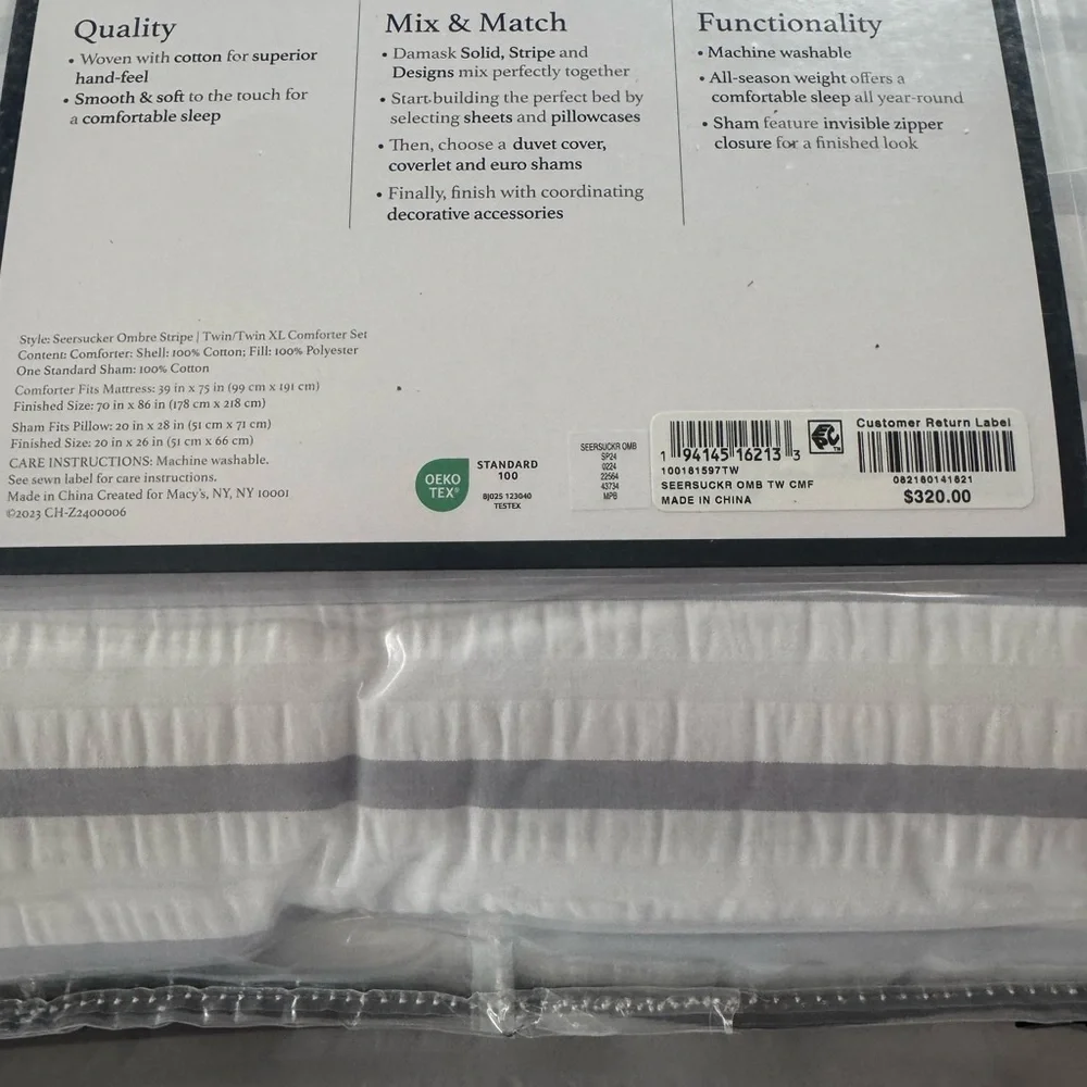 Charter Club 550 Thread Count 100% Cotton 2-Pc. Comforter Set, Twin/Twin XL